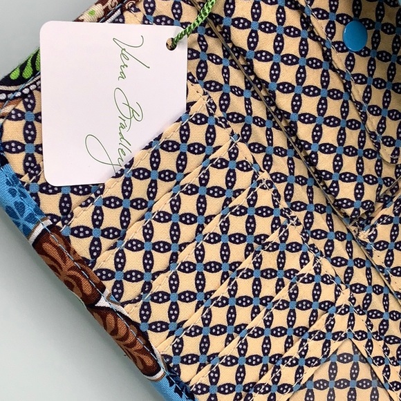 Vera Bradley Bali Blue Sleek wallet crossbody Clutch purse NWT - Picture 6 of 16